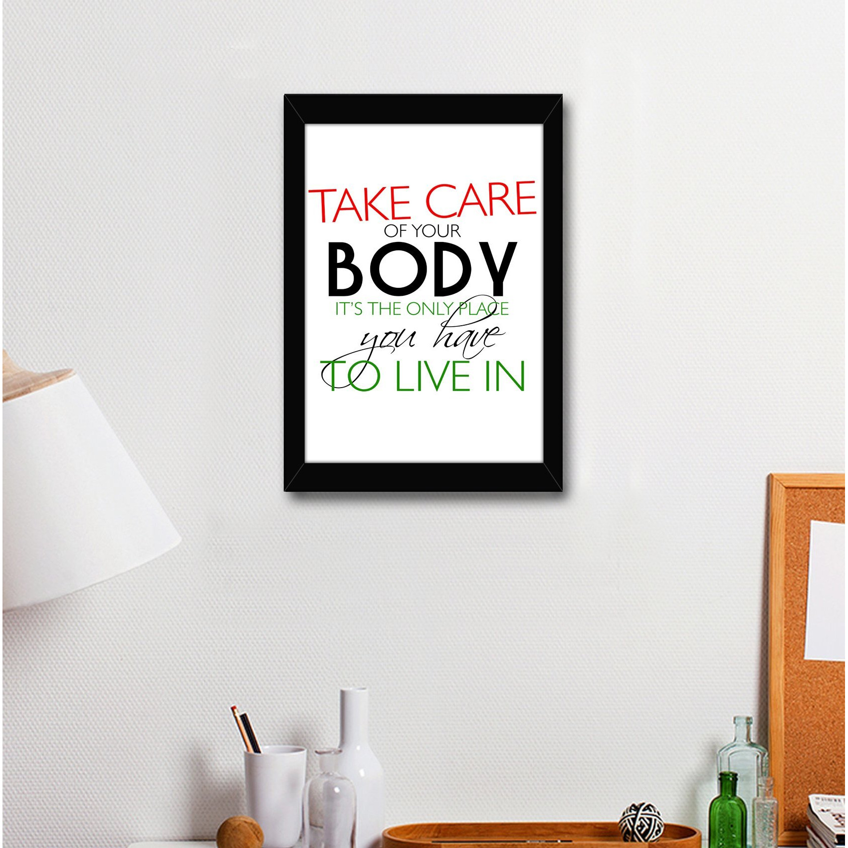 Tied Ribbons Engineered Wood Abstract Inspirational Poster, Black, Standard