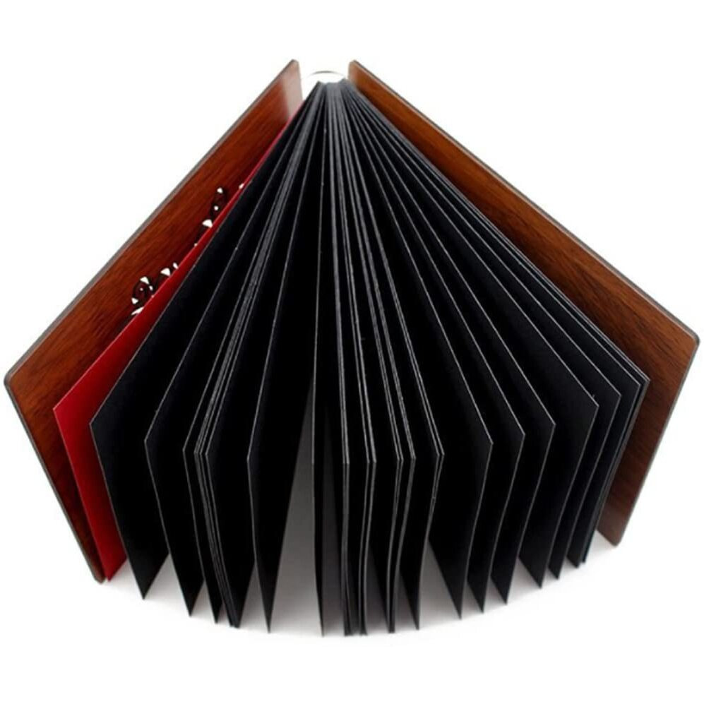 Printelligent Wooden Craft Scrapbook Photo Album (Brown, 22 Cm X 16 Cm X 4 Cm)