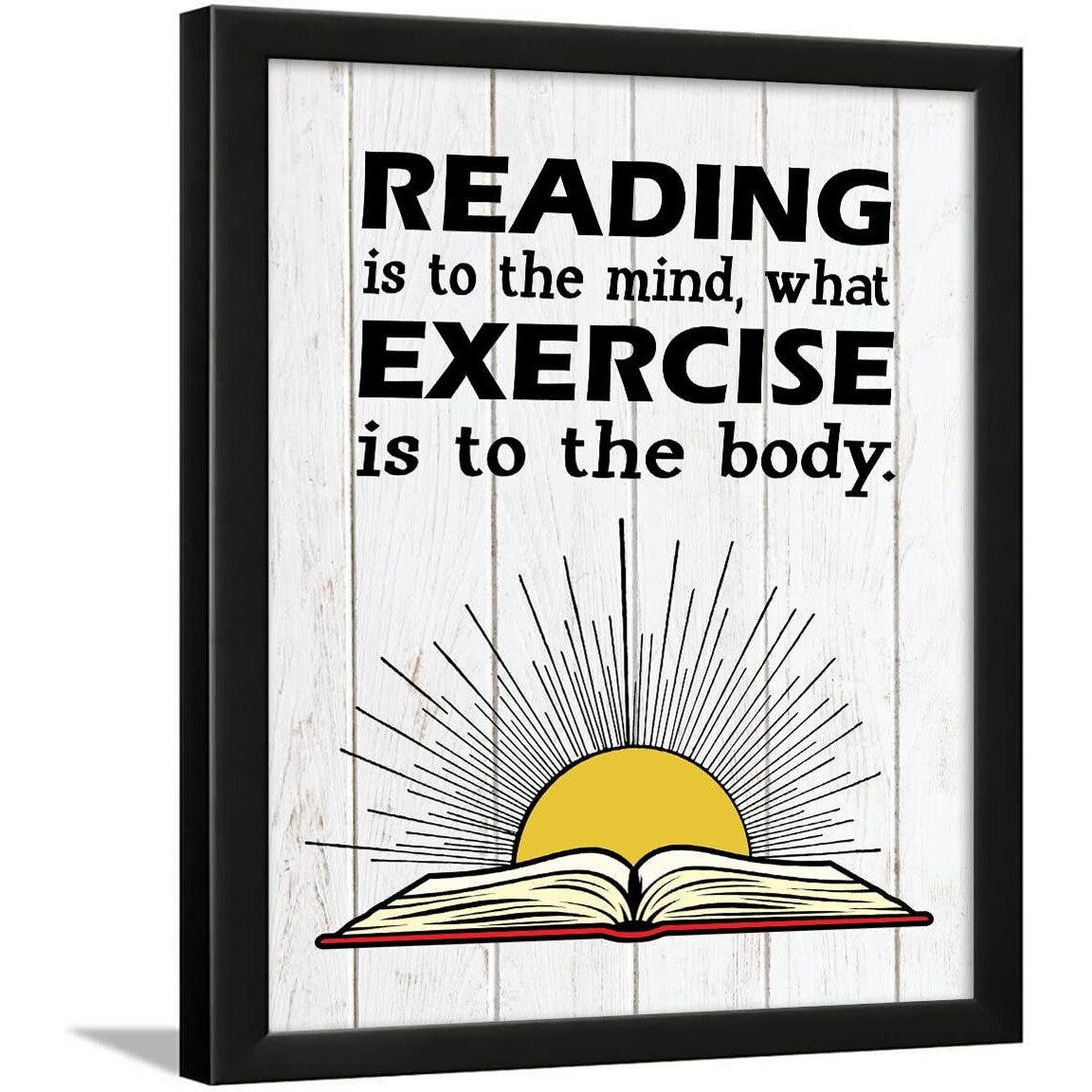 Chaka Chaundh - Book Quotes Wall Frames - Reading Quotes Frame - Book Quotes Poster - Book Wall Art Frame - (13.6 X 10.6 Inches) (Reading Of The Mind - White)