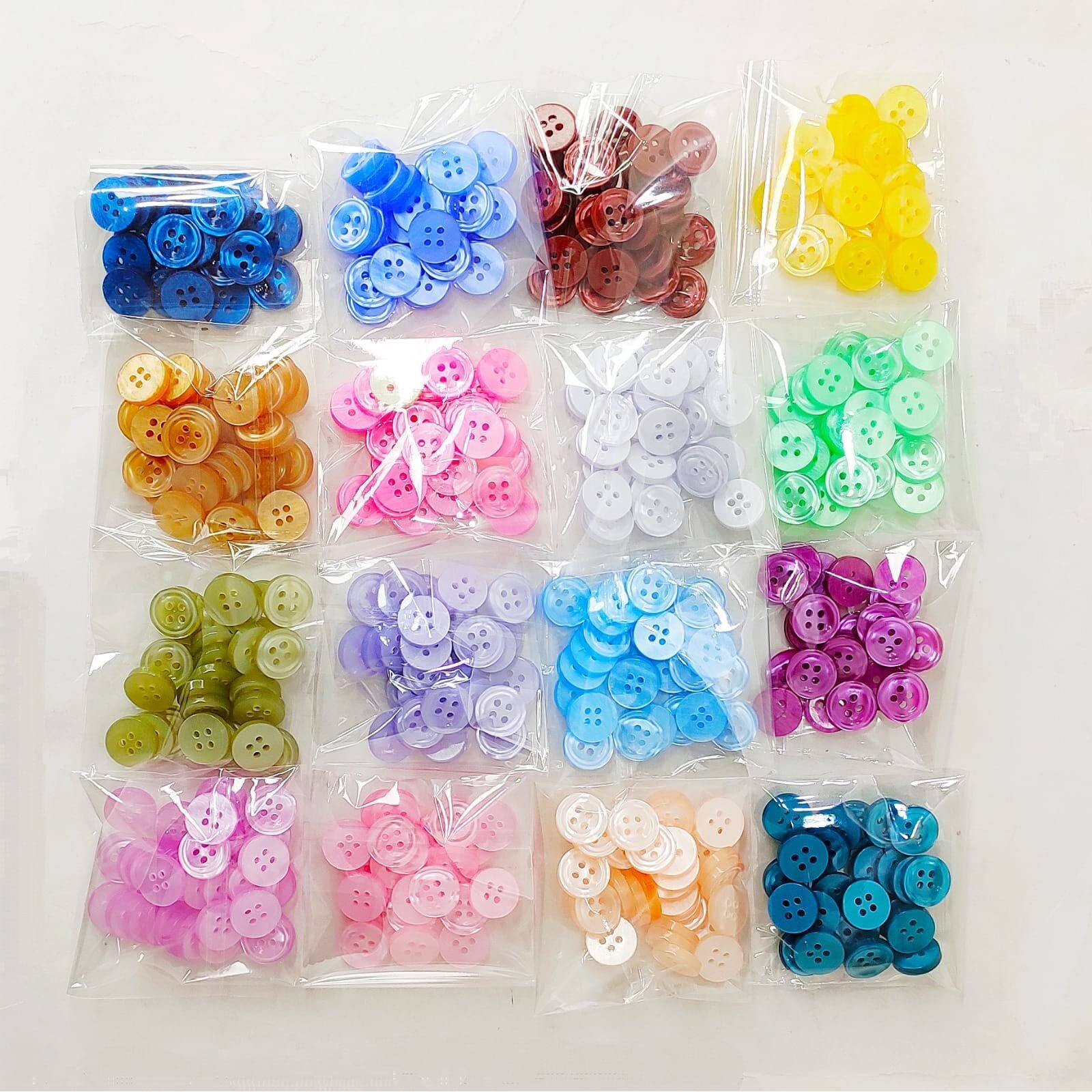Vemlons Buttons,Shirt Button 4 Hole Buttons Pack Of 480 Piece 24 Piece X 20 Colors Inside/Arts And Craft/Shirts Button For Men And Women(Multi Color)