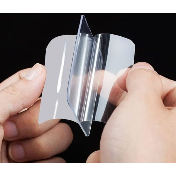 Retailio Strong Waterproof Wall Double Sided Tape Sticker Mounting Nano Adhesive No Trace Gel Clear Industrial Multipurpose Removable Use For Bedroom Home Kitchen Hotel Pack (20)