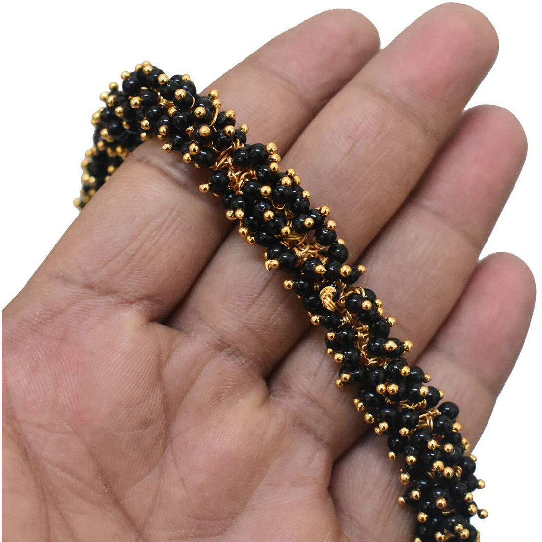 Embroiderymaterial 3Mm Black Loreal Charm Pearls Small Beads For Jewellery Making, Embroidery Work, Bracelet, Craft, Bag, Diy (1300 Pieces)