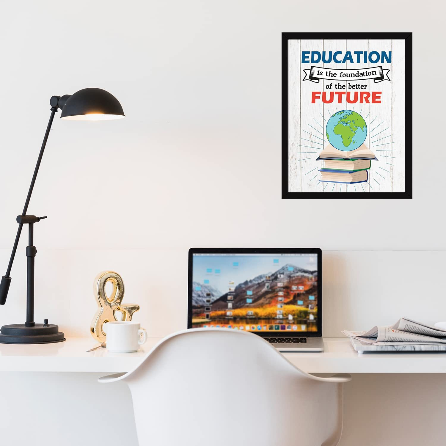 Chaka Chaundh - Educational Quotes Wall Frames - Educational Quote Frames - School & Institute Wall Decoration - College Wall Decor - Wall Hanging For School - (13.6 X 10.6 Inches)