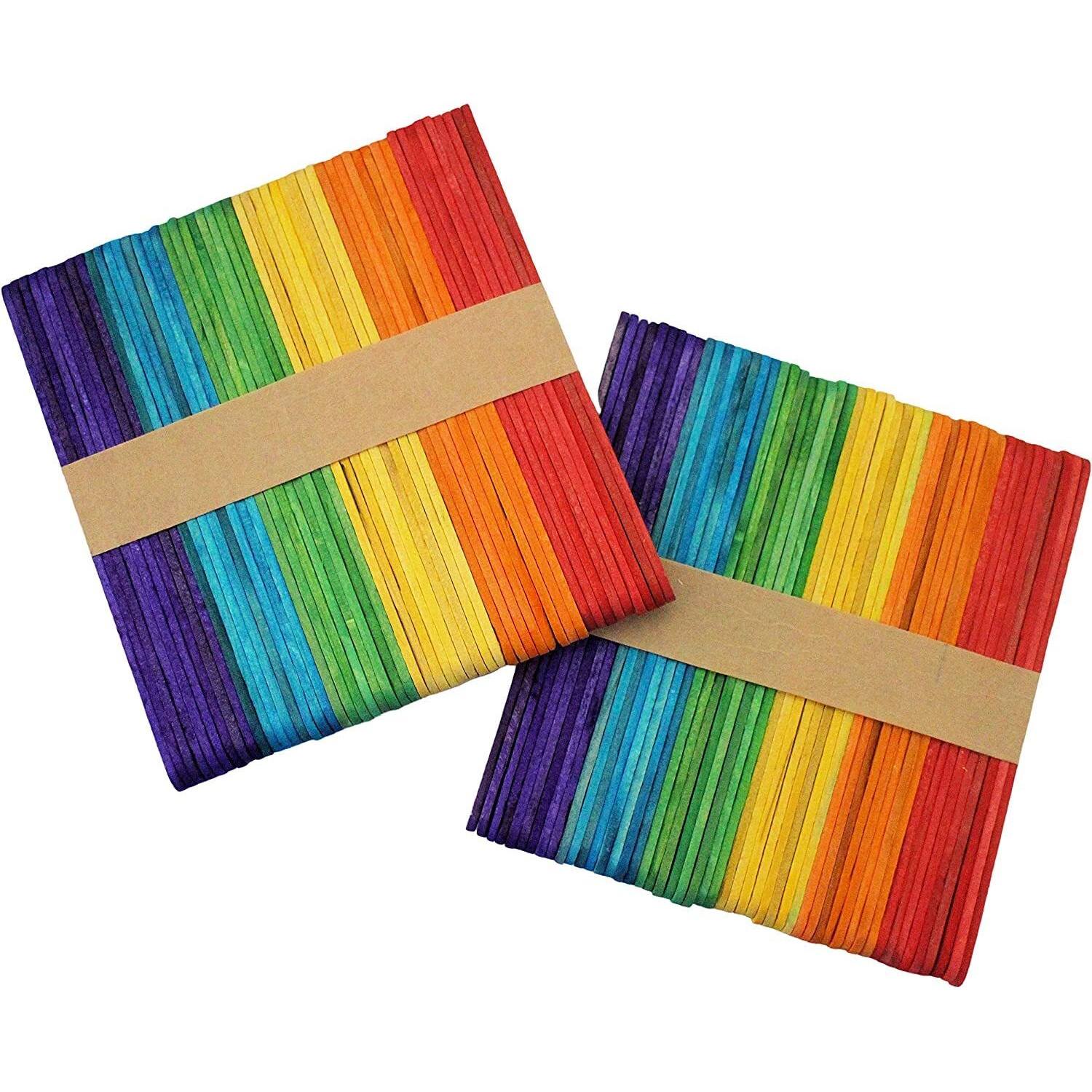 Amazon Brand  Umi Multicolor Wooden Sticks For Diy Crafts, Hobby Crafts, Project Work, Scrapbooking 100 Pieces, 14Cm X 2Cm