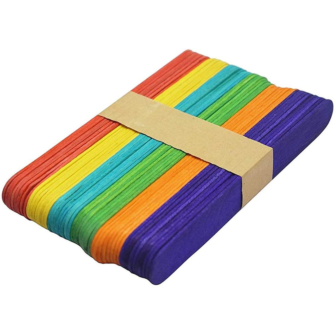 Amazon Brand  Umi Multicolor Wooden Sticks For Diy Crafts, Hobby Crafts, Project Work, Scrapbooking 100 Pieces, 14Cm X 2Cm