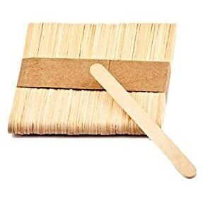Amigozz Wooden Ice Cream Popsicle Sticks Combo A Grade Straight Edge Wooden Ice Cream Sticks For Art And Crafts Pack Of 100 Pcs (50 Multicolor And 50 Wooden Colored)