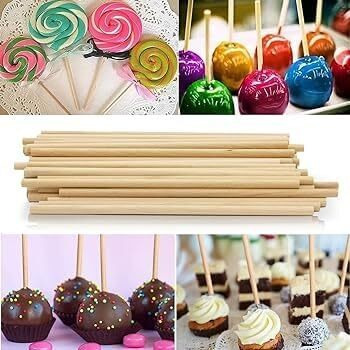Royals Wooden Dowel | Wooden Sticks | Cake Dowels | Round Wooden Dowel For Macrame Wall Hanging Plant Hanger/Art & Craft Projects | Art Craft Sticks | Craft Material (8Mm | 8Pc)