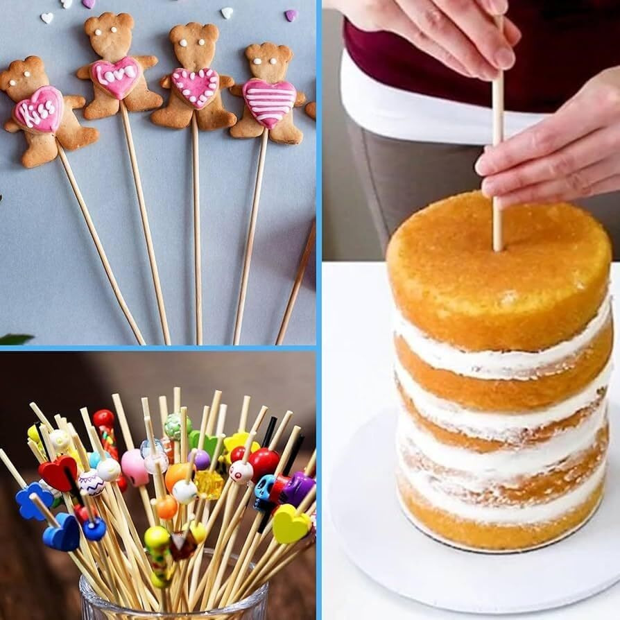 Royals Wooden Dowel | Wooden Sticks | Cake Dowels | Round Wooden Dowel For Macrame Wall Hanging Plant Hanger/Art & Craft Projects | Art Craft Sticks | Craft Material (8Mm | 8Pc)