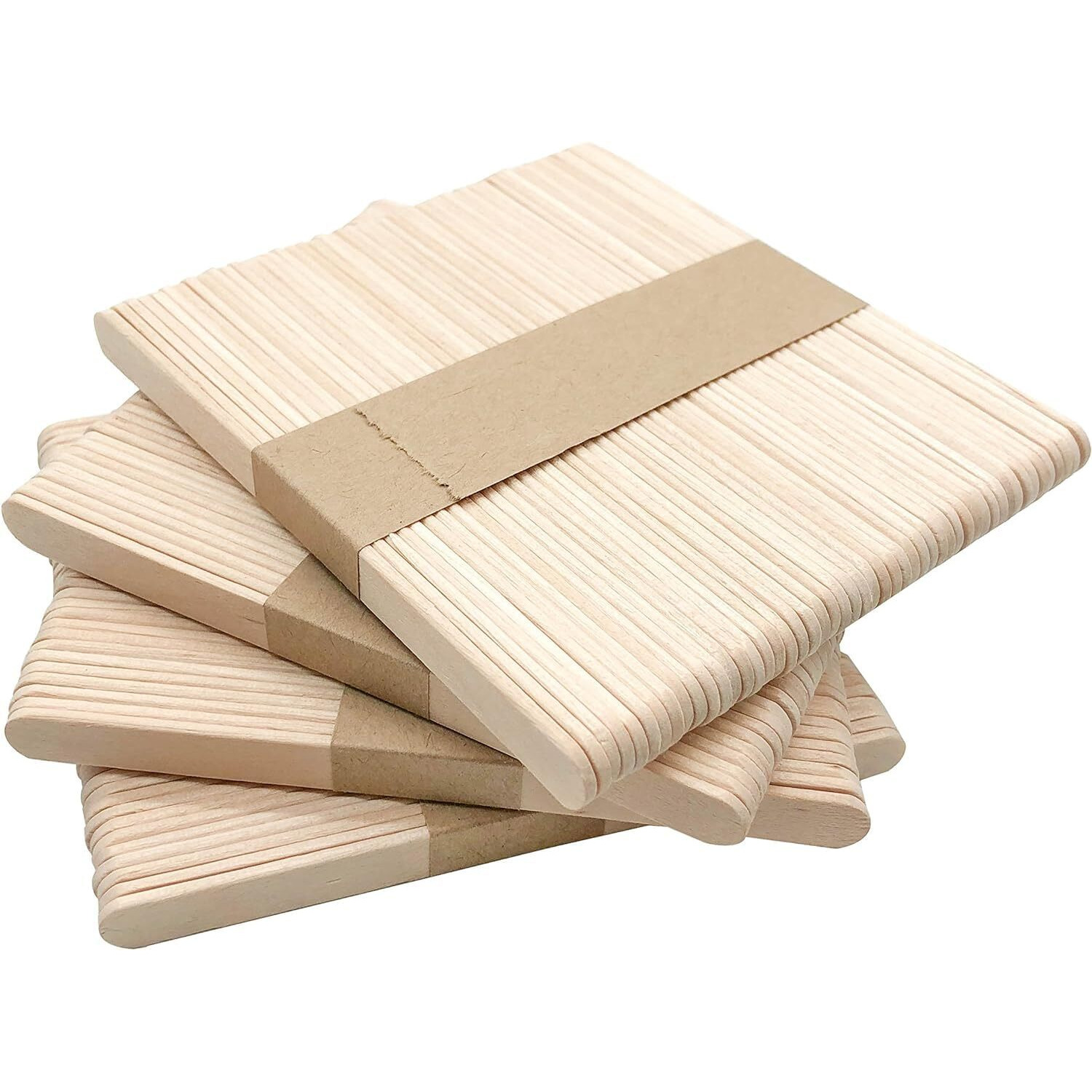 Kraftella Ice Cream Sticks For Crafts And Projects - Natural Wood, Wax Sticks For Popsicle Crafts, Kids' Crafting - Wooden Sticks (1000)