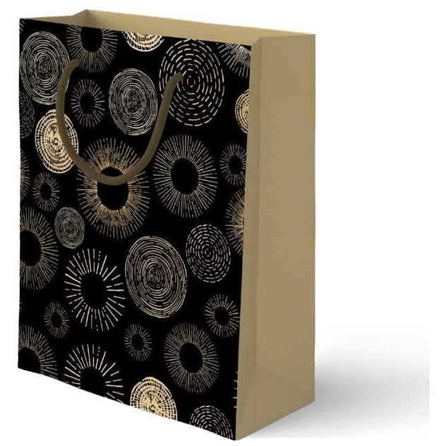 Acl Studios Concentric Glow Gift Bag Or Fashion Bags For Diwali Gifting, Birthday Gifts, Marriage Gifting, Christmas Gifts, Baby Showers & Shopping.(Pack Of 10 Paper Bags)
