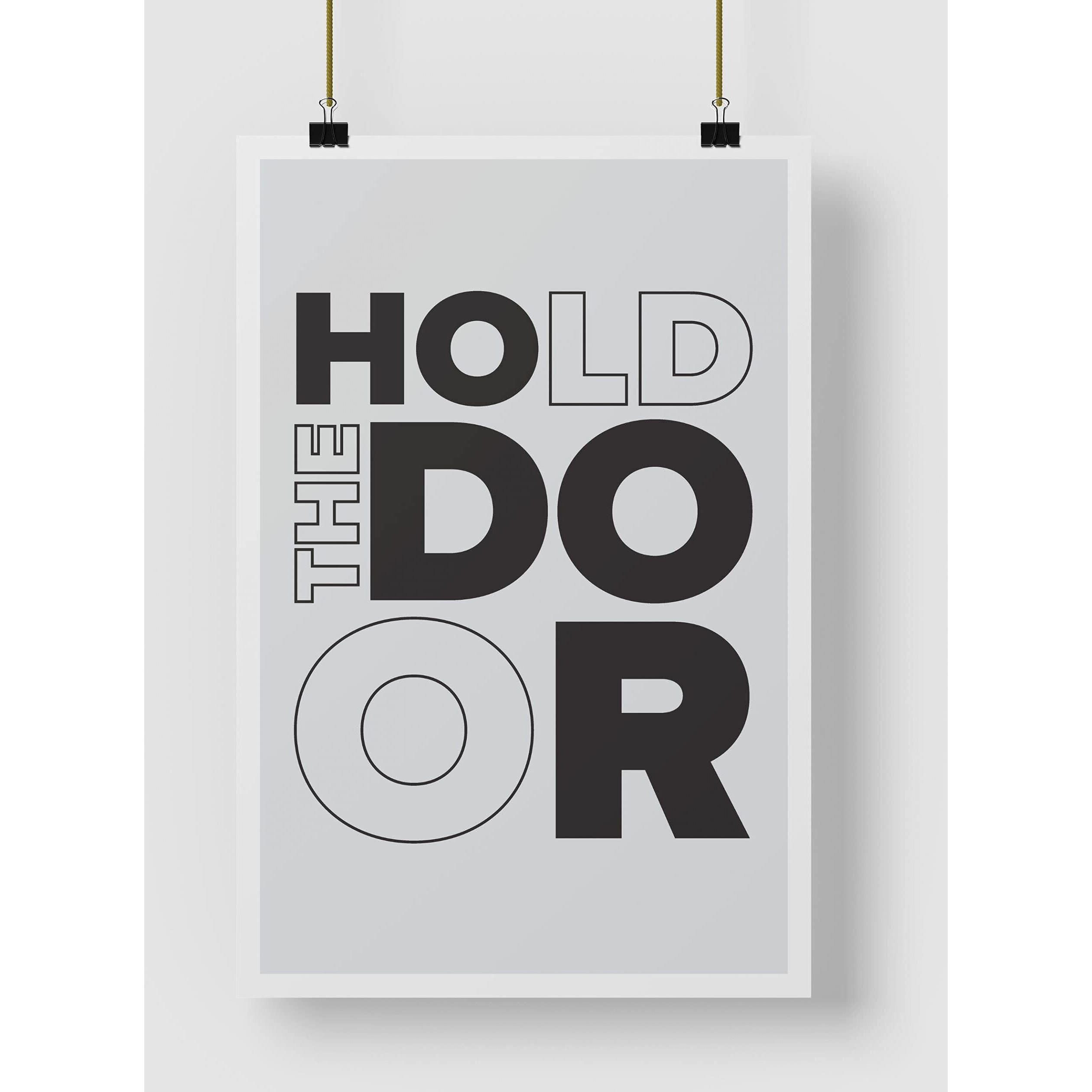 Inephos Game Of Thrones Hodor Hold The Door Poster, Grey, 300 Gsm Paper, 12 X 18 Inch