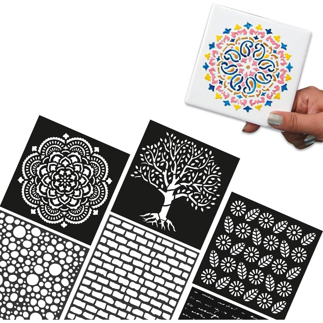 Little Birdie- Stencil Leaf | 7.3 X 9.7 Inch