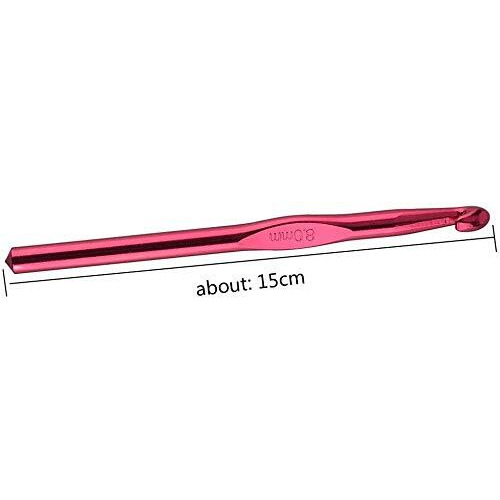 Jern 12 Sizes Aluminum Crochet Hook Needles Set In Pouch