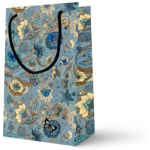 Acl Studios Gleaming Blues Gift Bag Or Fashion Bags For Diwali Gifting, Birthday Gifts, Marriage Gifting, Christmas Gifts, Baby Showers & Shopping (Pack Of 10 Paper Bags)-Large