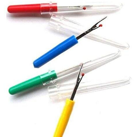 Digsmorden Colorful Plastic Handle Craft Thread Cutter Seam Ripper Stitch Unpicker Sewing Tool For Home Supplies- 4Pcs, Multicolour