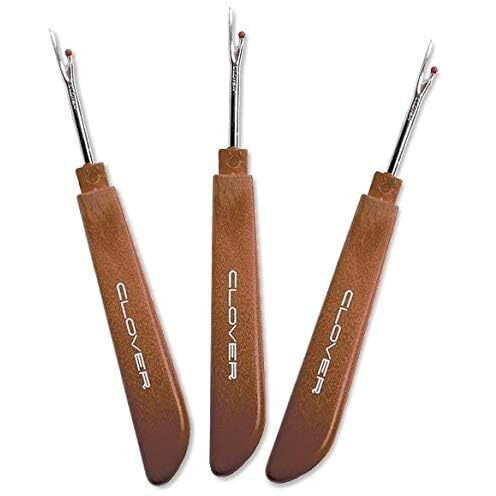 Digsmorden Seam Ripper Pack Of 3 Tailoring Accessories, Stitch Opener, Stitch Remover - Stainless Steel With Plastic Wooden Finish And Comfortable Handgrip - Easy Tools For Effortless Seam Removal