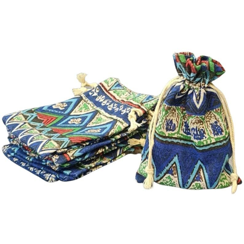 Satyam Kraft 10 Pcs Mini Drawstring Stylish Storage Potli Pouches For Newyear,Small Jewelries, Money,Paper Notes Women Wallet, Gift Potali,Wedding Return Shagun Pouch, Candy Potali, Multicolor