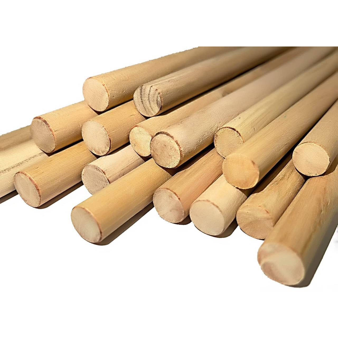 Bloomax Hardwood Round Wooden Dowels Stick Rods | Wood Dowels | Solid Hardwood Sticks, Macrame, Wall Hanging, Art & Craft Projects, Diy & More (18 Inch (Standard Finish), Pack Of - 10)