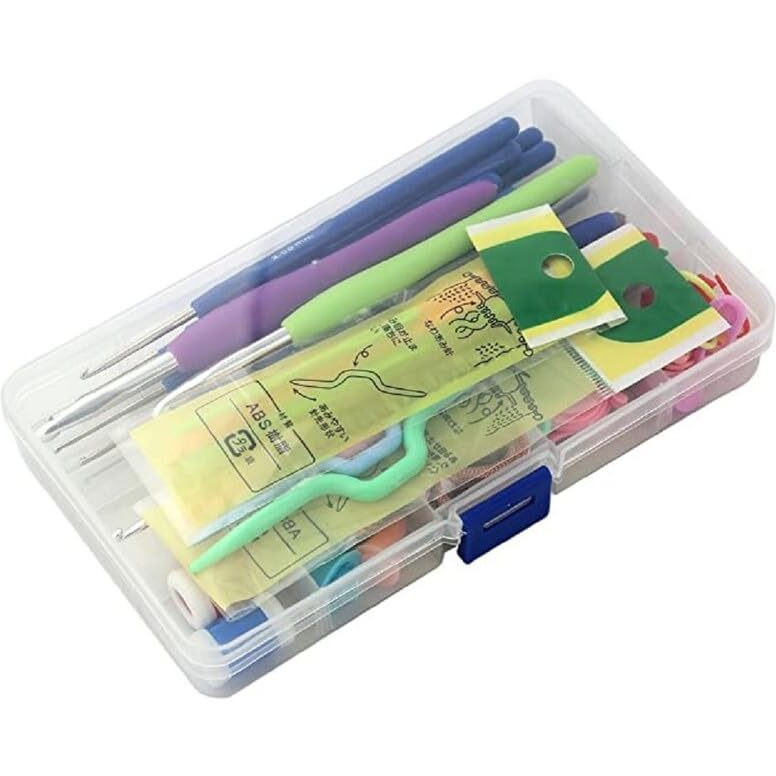 Sve Super Knitting Crochet Hook Needle Set 53Pcs Knitting Needle Kit Organizer With 16Pcs Soft Grip Handles Hooks Tapestry For Hand Knitted