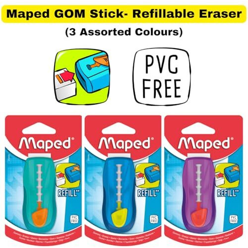 Maped Sketching Kit- 8Pcs|Sketching And Shading Pencils|Break Resistant And Super Dark Leads|Big Eraser And Big Sharpener|Eraser With Sheild And Long Lasting Metal Sharpener|Drawing Pencils