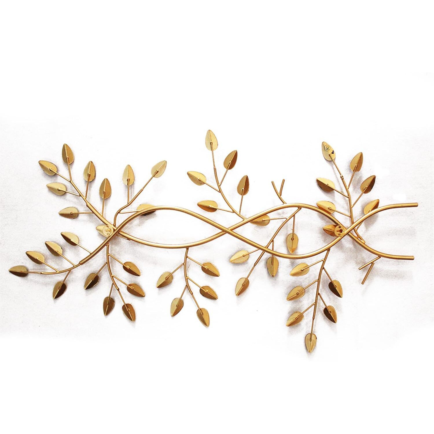 Xtive Decor Antique Golden Leaf Metal Wall Art Decor For Home With Grey Finish For Living Room Bedroom Office Interior Decoration Items