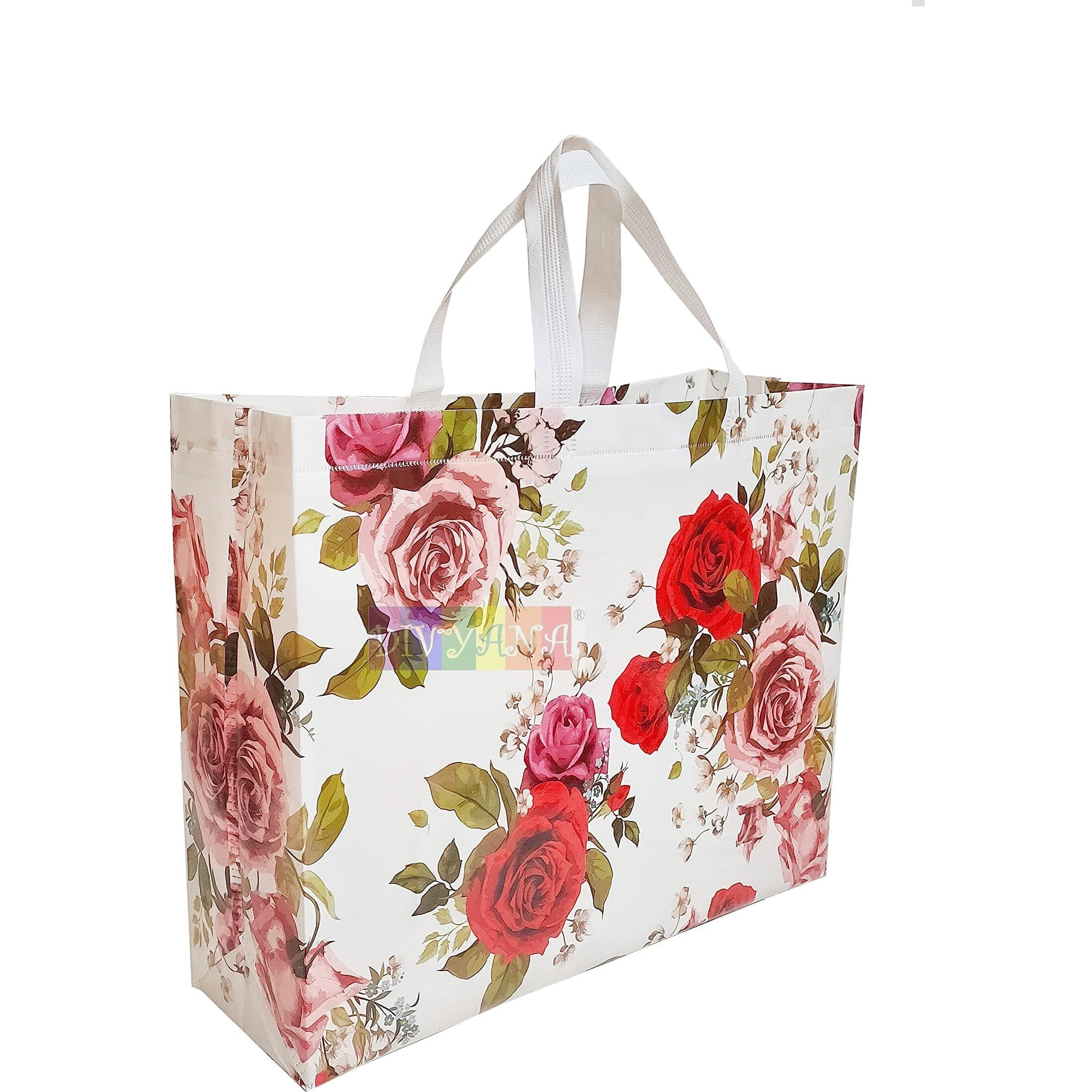 Divyana Unisex Pack Of 5 Large Size Party Favors Gift Bags I Shopping Bags (Large 17 X 14 X 5.5 Inch), Multicolor