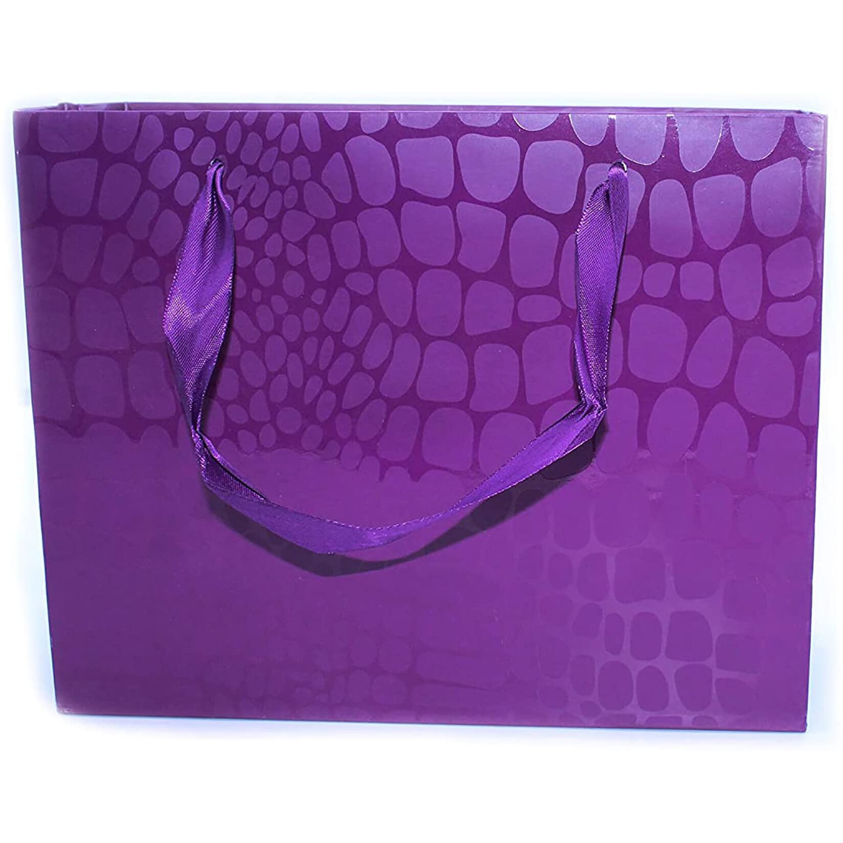 Ilife Gift Bags 24.5 * 9.5 * 19.5 Cm - 12 Pcs Paper Bags With Handles Bulk, Shopping Bags Retail Bags Paper Gift Bags (Purple)