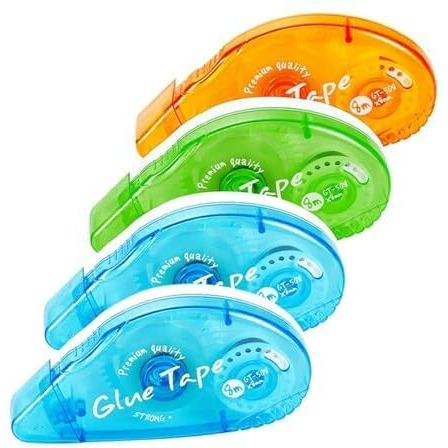 Lupinez Double Sided Tape Roller Scrapbooking Tape, Permanent Adhesive Tape Dispenser Runner For Crafts And Arts Projects Gift Wrapping(Multicolor) (D.Side Glue Tape -1)