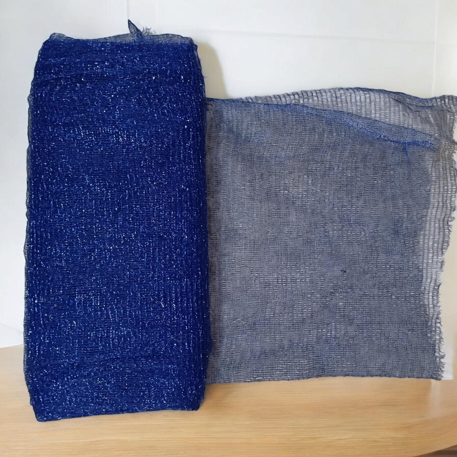 Mesh Net For Bouquet Decor, Gift Wrapping, Red (Blue Color, 5Mtr Length)
