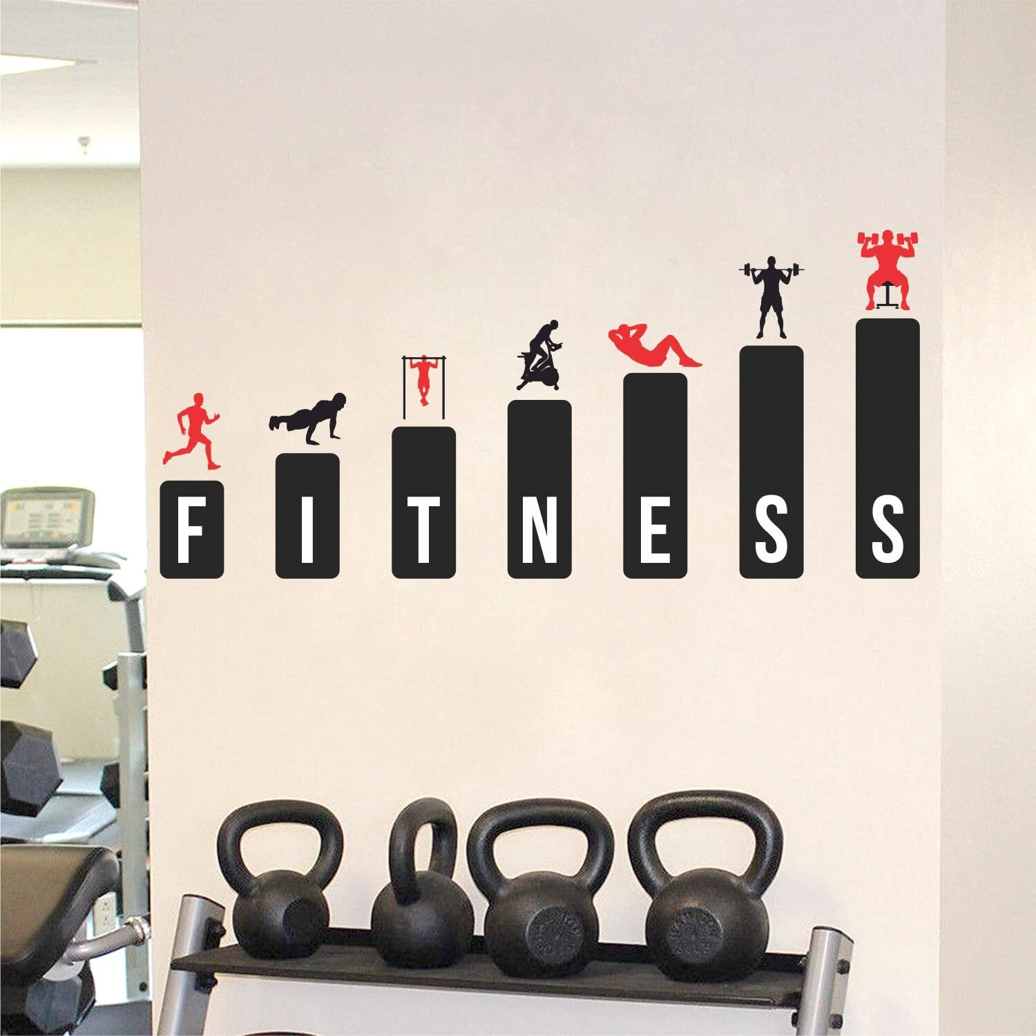 Decopix 'Gym Fitness Motivation Sports Wall Sticker' - Dp1057(Multicolour, Vinyl - 100Cm X 50 Cm)