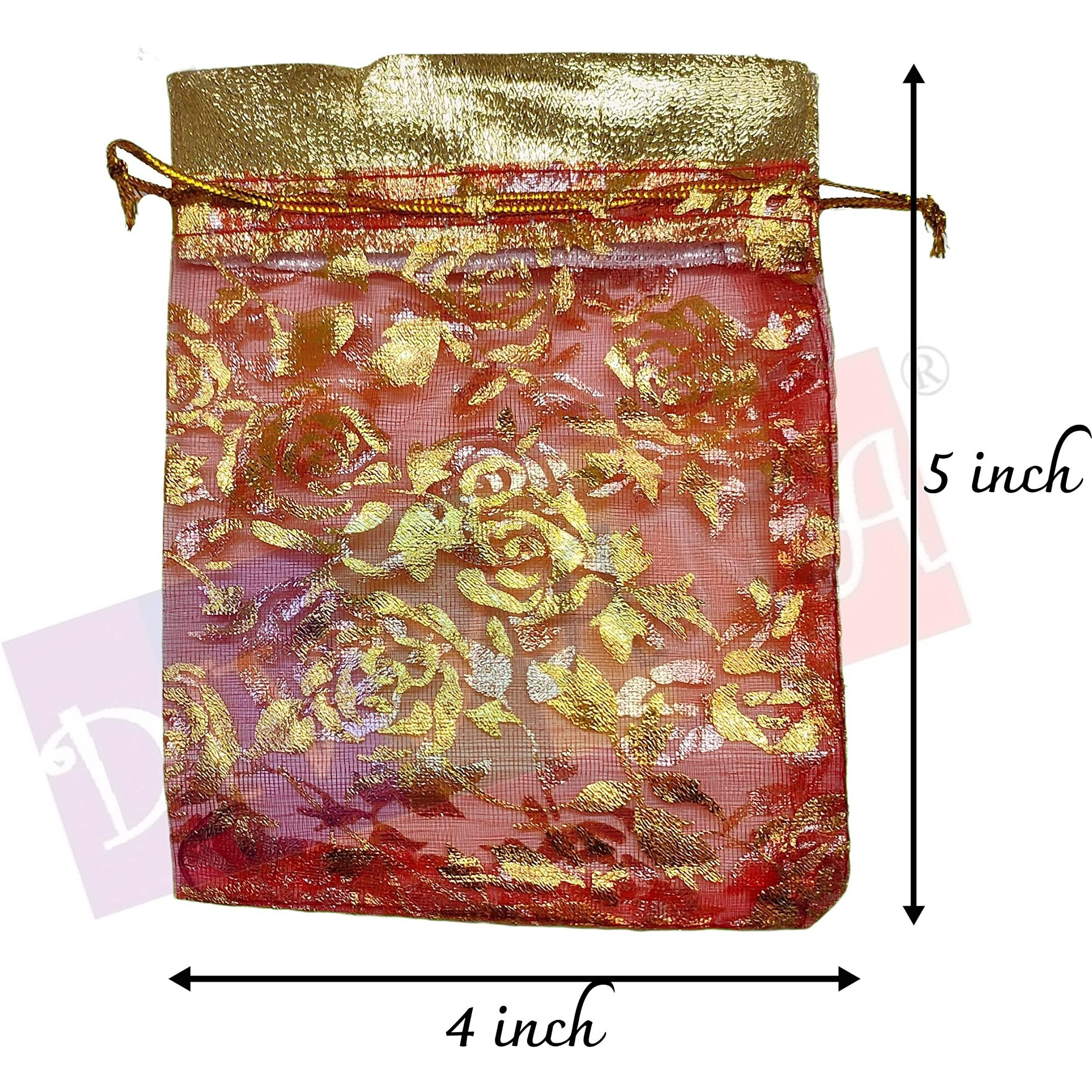 Divyana Multipurpose Party Favor Pouches/Bags, 4X5 Inch, Multicolour, Pack Of 30