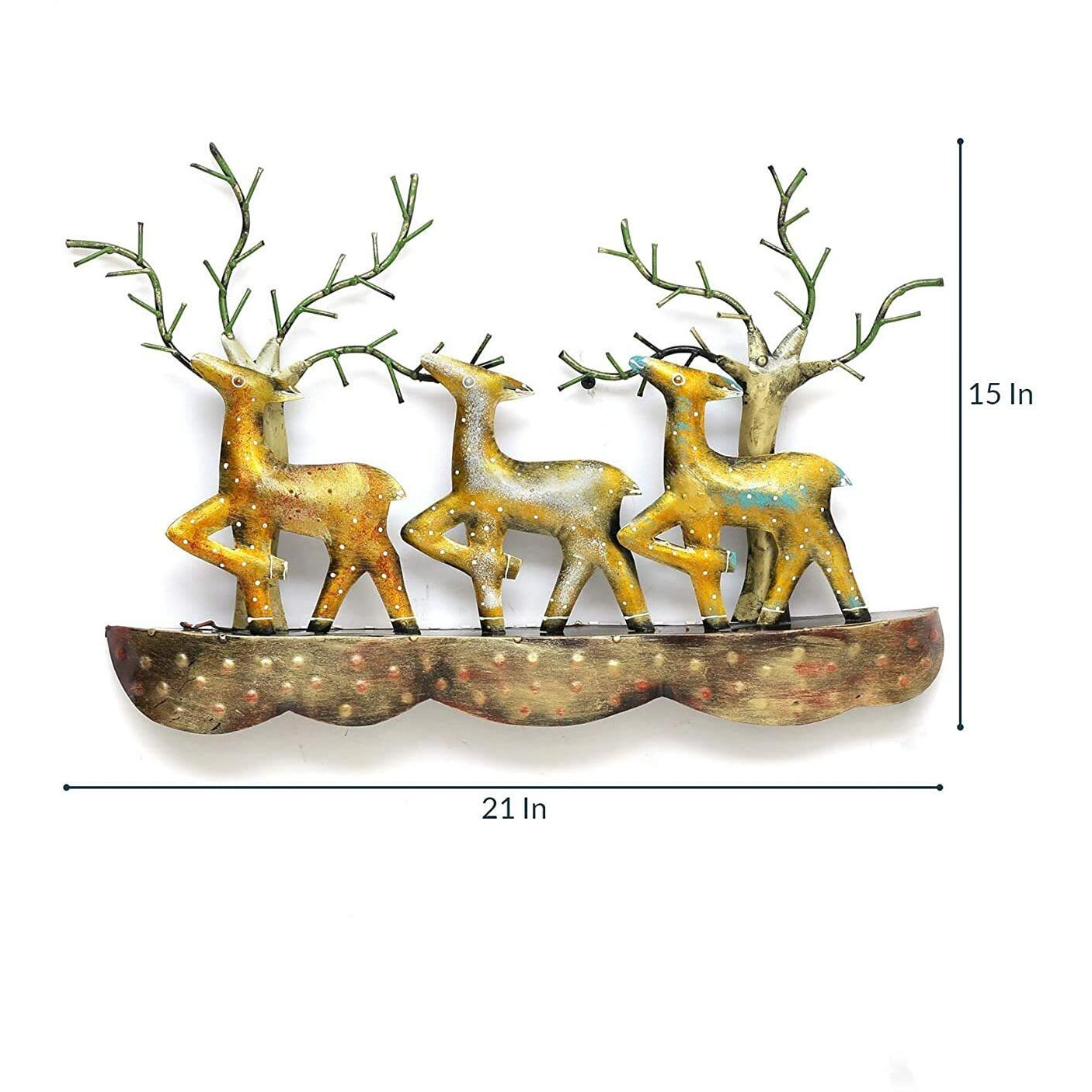 Decore Basket Multicolour Desert Animals Led Decorative Panel (21X6X15 In)