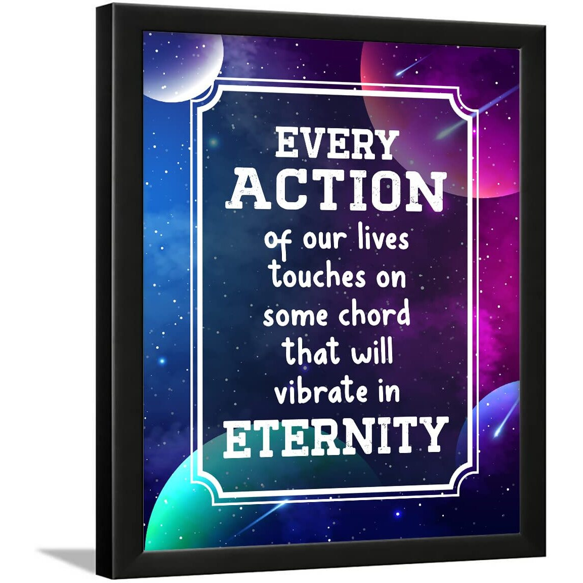 Chaka Chaundh - Karma Quotes Wall Frames - Wisdom Quotes On Frame - Spiritual Quotes Wall Framed Poster - Life Quotes For Wall - (13.6 X 10.6 Inches)