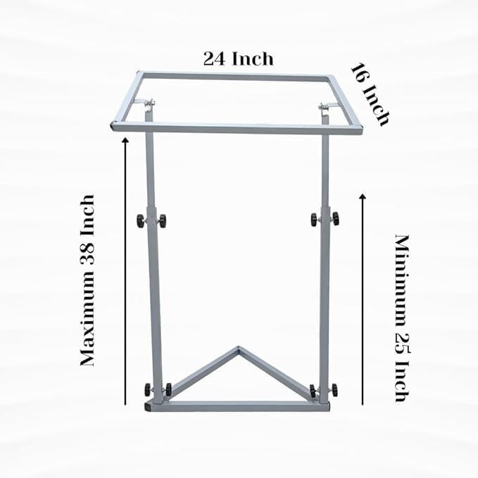 Ragro Height Adjustable Frameless Box Aari Embroidery Stand 24 X 16 Inches With 24 Clips || Alternative For Hoops/ Chair Stand