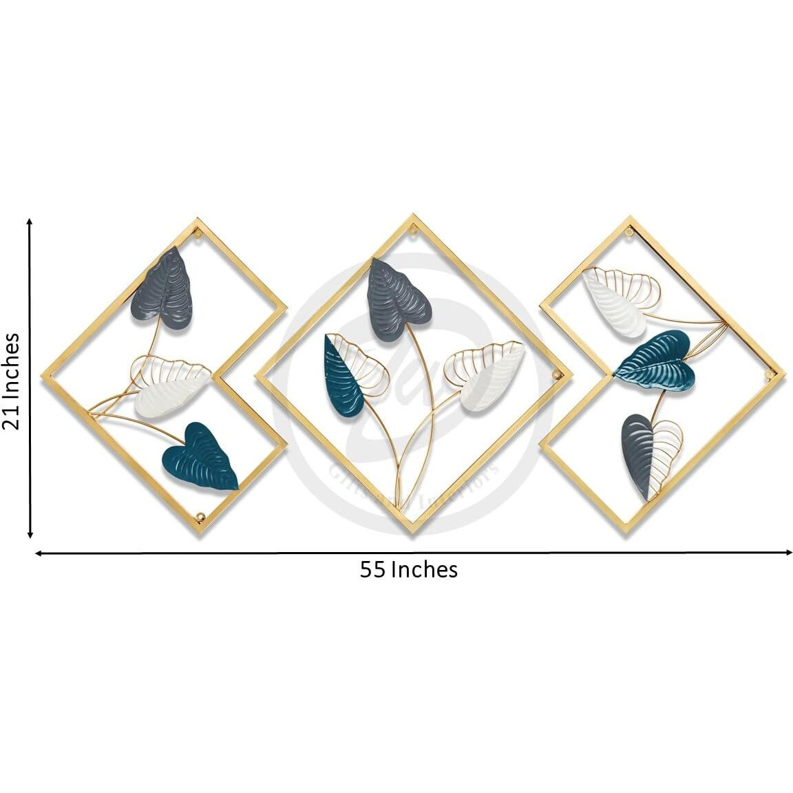Design World Wall Art For Home Dcor | Metal Wall Art Dcor For Living Room | Wall Sculptures For Dining Hall | Hanging Decoration Items For Bedroom Office Hallway Hotel Restaurant Peepal Leaf