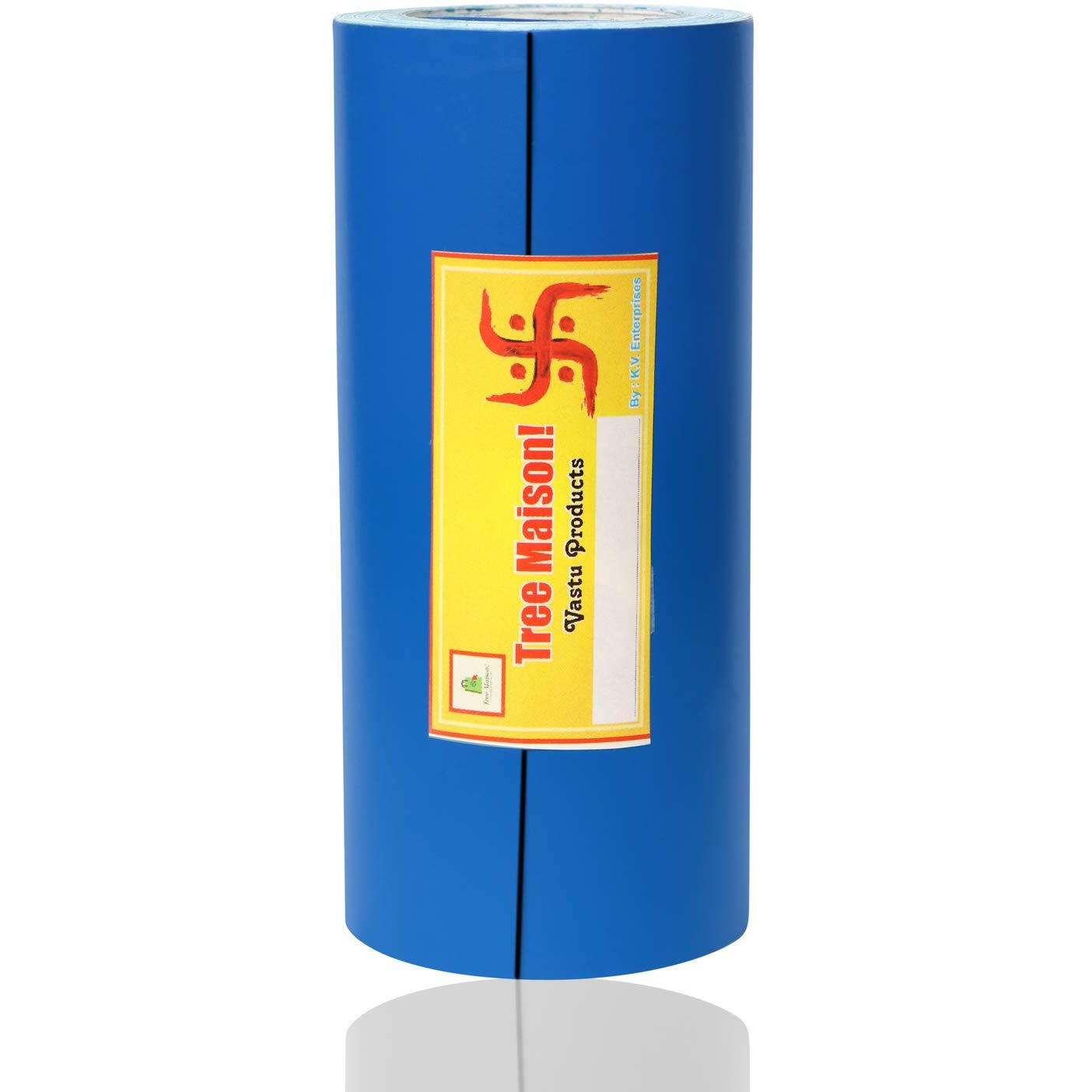 Treemaison Vastu Blue Color Tape |Size - 4 Inch| Length- 10 Feet (Approx) |Vastu Remedy For Toilet | Main Door Entrance | | Tape Remedy | (Pack Of 1)