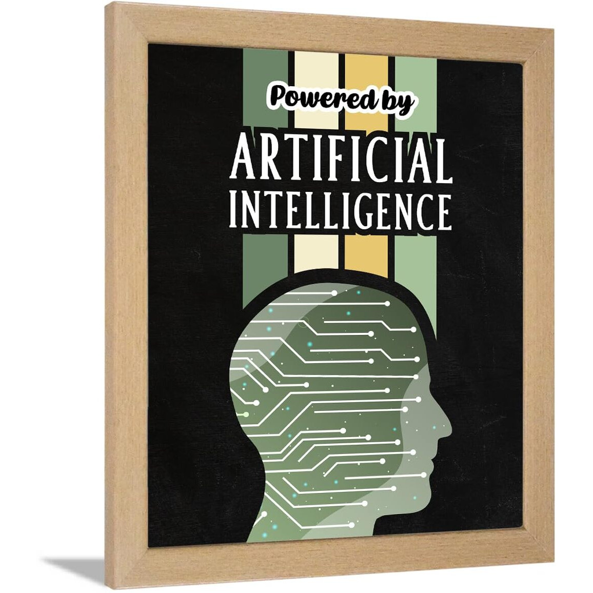 Chaka Chaundh - Artificial Intelligence Quotes Frame Wall Art - Robotic Quotes Wall Decor Art - Ai Machine Learning Wall Poster - (14 X 11 Inches)