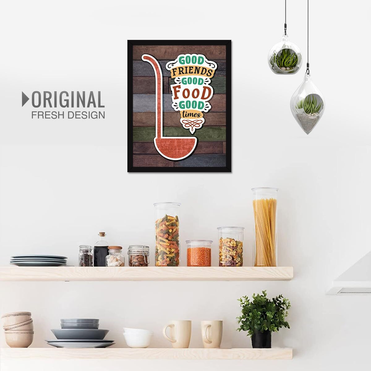 Chaka Chaundh - Restaurant Quotes Wall Frames -Kitchen & Food Quotes Frame - Dining Room & Hall Dining Table Wall, Area, Canteen, Cafeteria, Hotel, Mess, Bakery And Cookery. - (14 X 11 Inches)