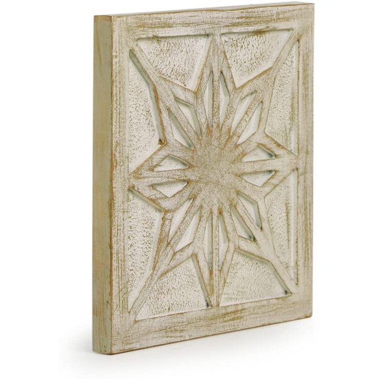 Exclusivelane Recycled Wooden Wall Dcor Hanging Items For Living Room | 'Blooming Wood' Handcrafted Wall Hangings For Home Decoration (12 Inch)