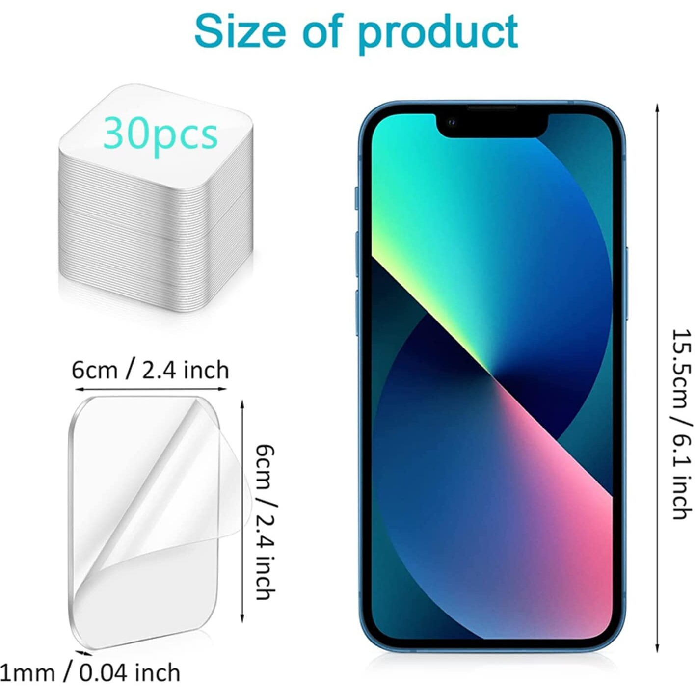 Abhsant Double Sided Tape Heavy Sticker Strong Waterproof Wall Indoor Outdoor Squares Mounting Nano Adhesive No Trace Gel Clear Industrial Removable Use For Bedroom Home Hotel Restaurants 10Pcs