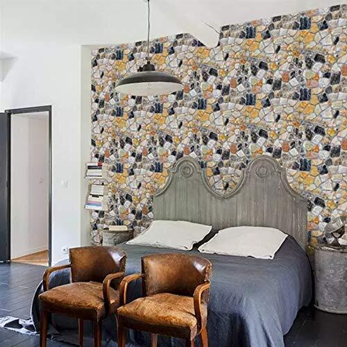 Wallgenics Home Decor Rustic Effect 3D Wallpaper, Self Adhesive Decoration Background Wall Stickers (Pvc Vinyl, 333 X 45 Cm, Multicolour)
