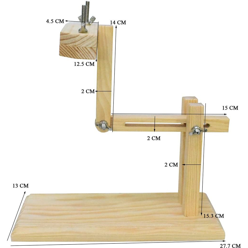 Embroiderymaterial Lap Adjustable Wooden Embroidery Hoop Stand | 3-Part Ergonomic Holder Frame For Aari, Maggam, Handwork, Stitching, Display & Diy Crafts (Hoop Not Included)