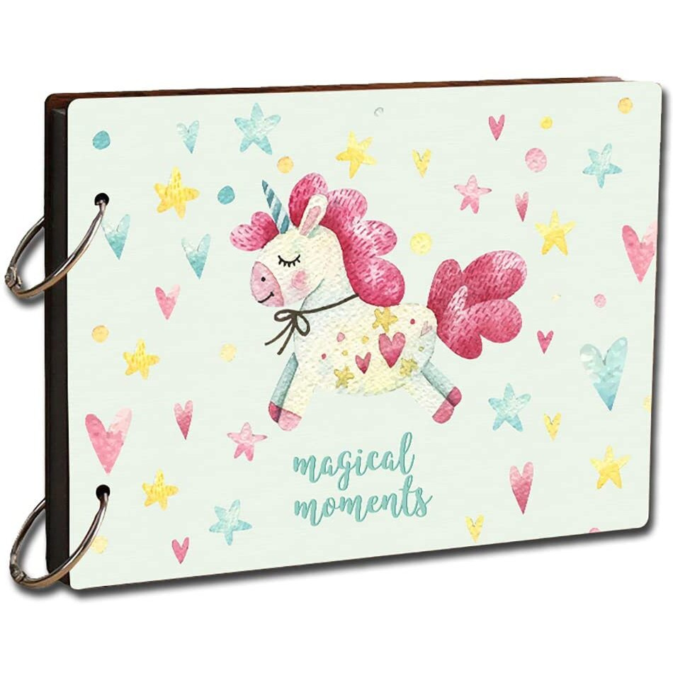 Paper Plane Design Diy Kids Scrapbook Photo Album Diary (Multicolour) (12 X 8.5 Inch)