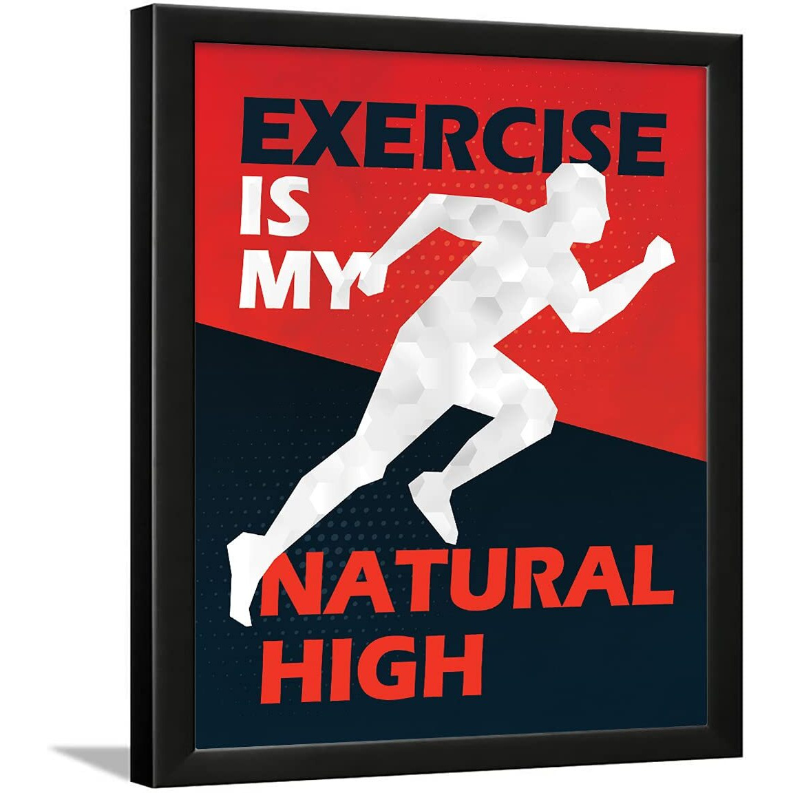 Chaka Chaundh - Exercise Quotes Frames - Run Workout Quotes Frames - Exercise Posters - Gym Quotes Wall Frames - (13.6 X 10.6 Inches)