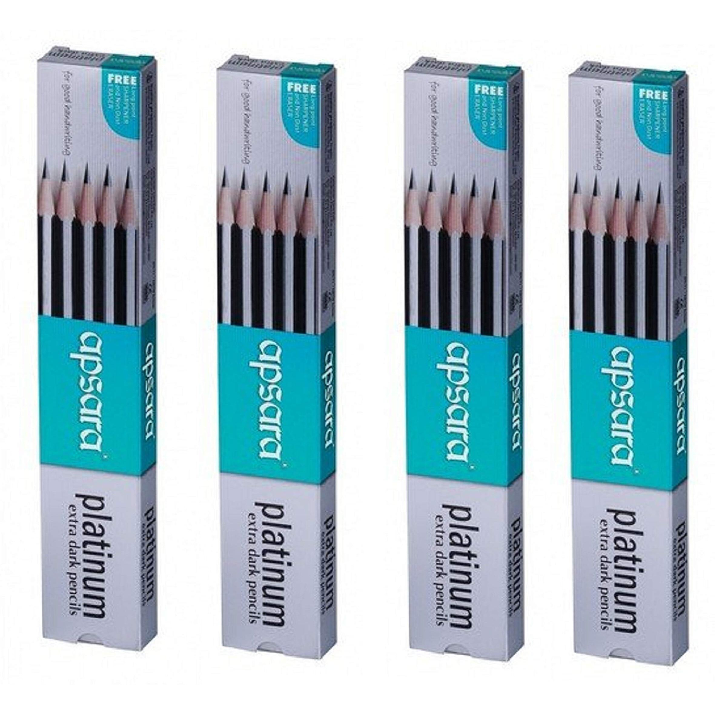 Apsara Platinum Extra Dark Pencils - Pack Of 40