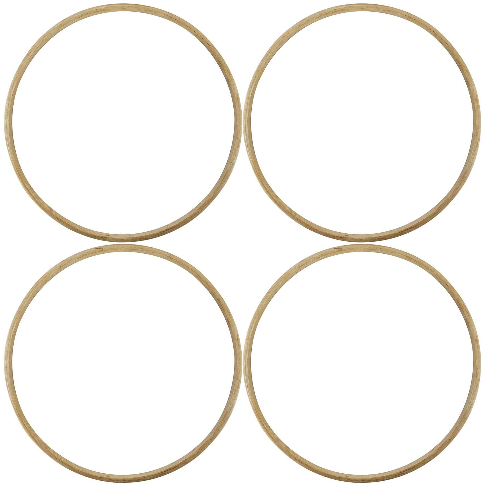 Embroiderymaterial Display Wooden Hoops For Dream Catchers, Floral Macram, Wedding Dcor & Wall Hanging Craft (4 Pieces Set) 12 Inch