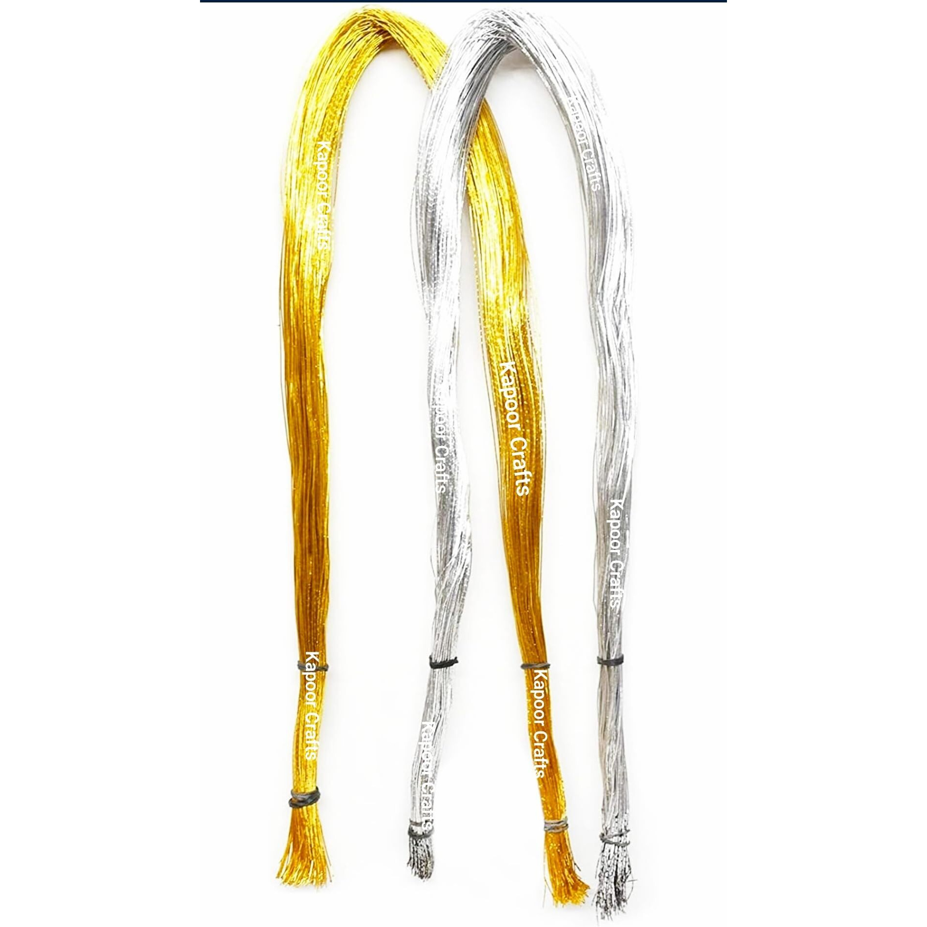 Kapoor Crafts Flexible Wire Used For Flower Making Diy Crafts Stockings Width 1 Mm Length 26 Inches Pack Of 300 Pieces Approx (Golden And Silver)