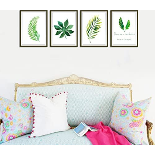 Jaamso Royals Northern European Style Plants And Photo Frame Patterns Stickers For Walls Of Home, Wall Sticker For Living Room, Wall Stickers For Home (Multicolour, 50 Cm X 70 Cm)