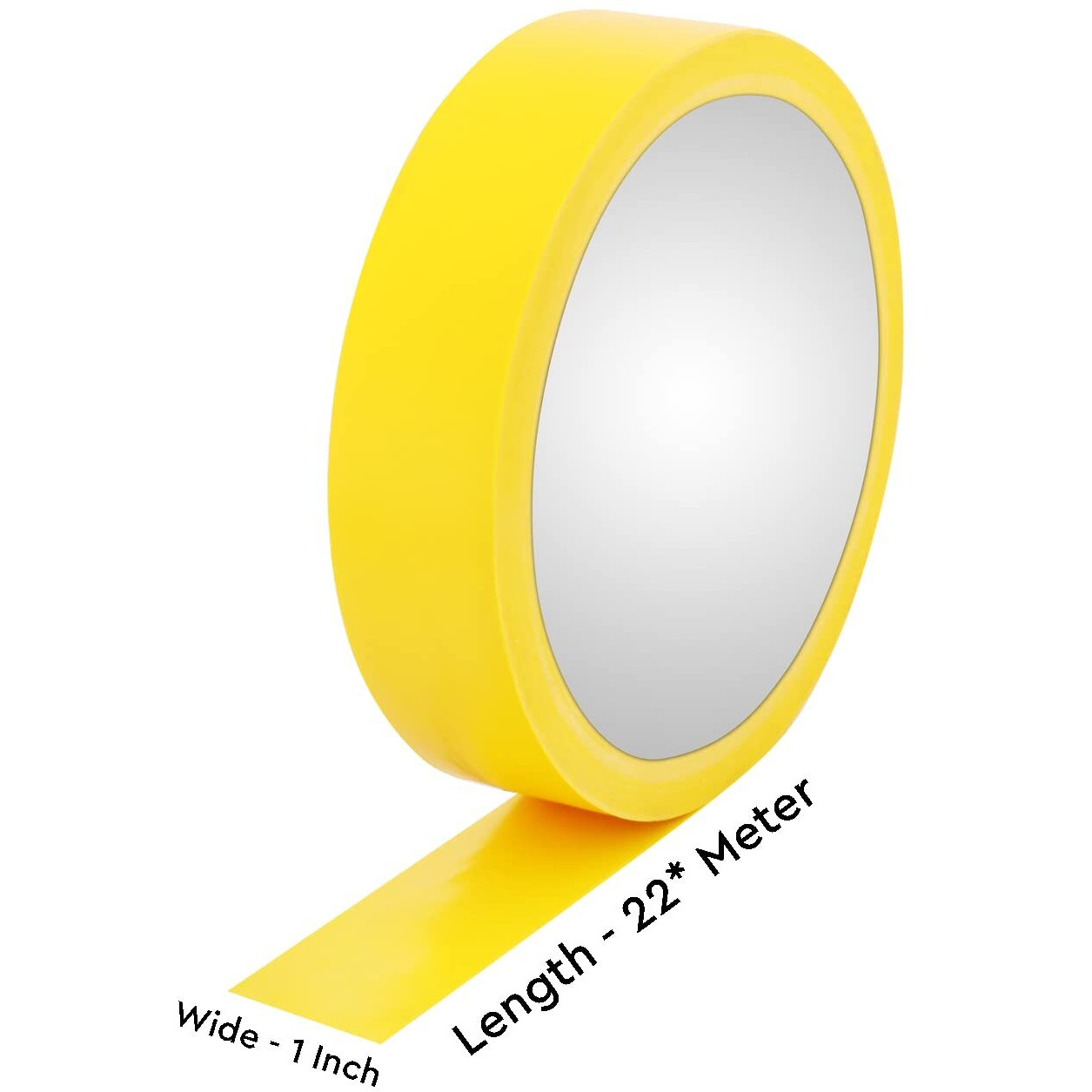 Treemaison Vastu Yellow Tape | Size - 1 Inch (24 Mm) Approx | Length- 20 Meter (Approx) | Vastu Tape Remedy For Toilet | Vastu Tape For Main Door Entrance | Tape Remedy | Pack Of 1