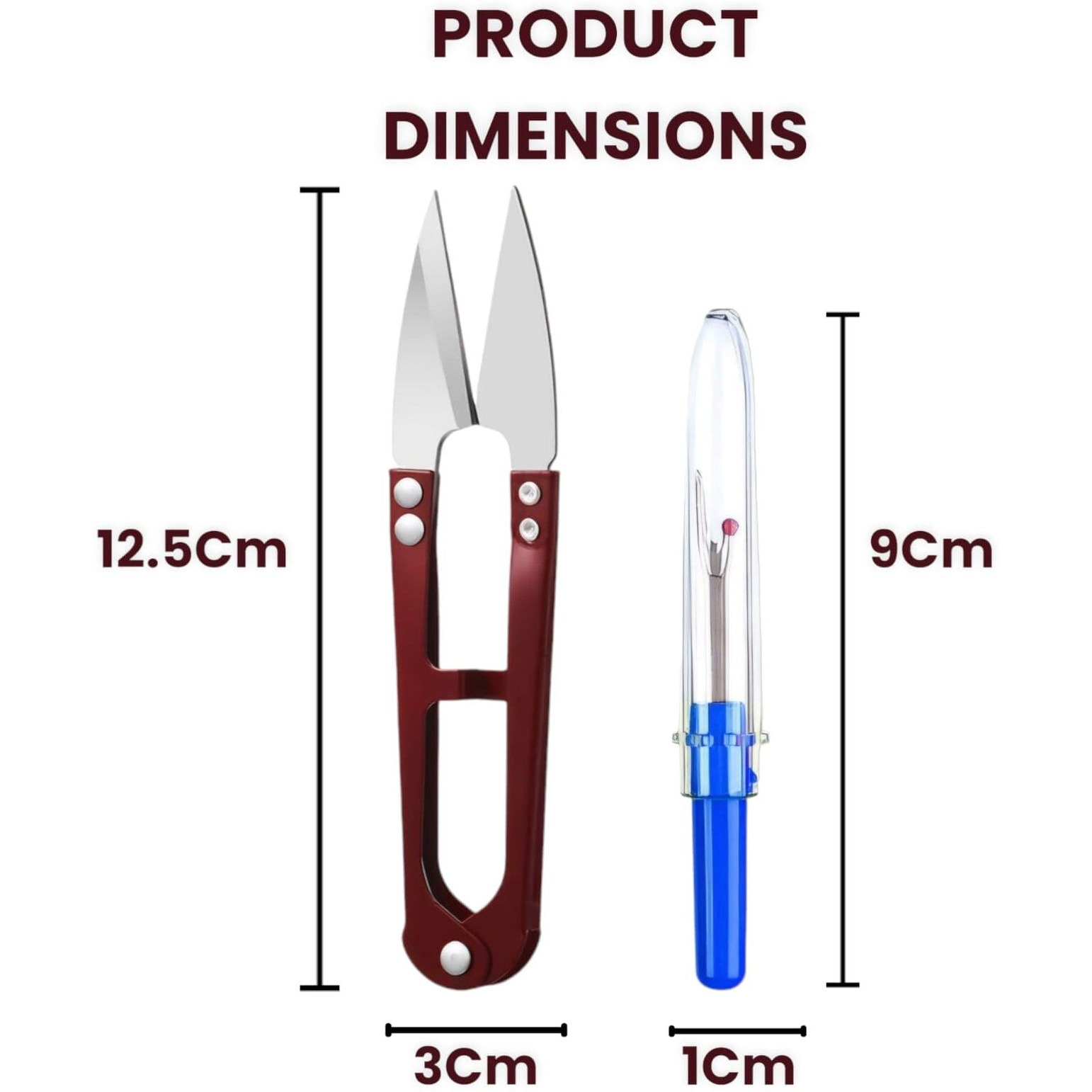 Rianz Pack Of 4 Sewing Tool Kit, Stitching Thread Unpicker, Seam Rippers For Sewing (2 Seam Ripper & 2 Thread Scissor)